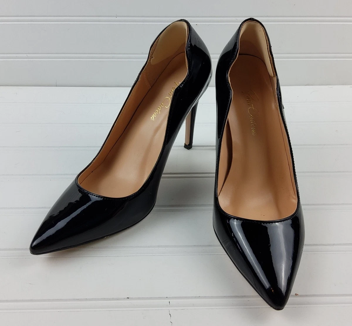 CHANEL Two Tone Leather High Heels Black Shoes - Chelsea Vintage Couture