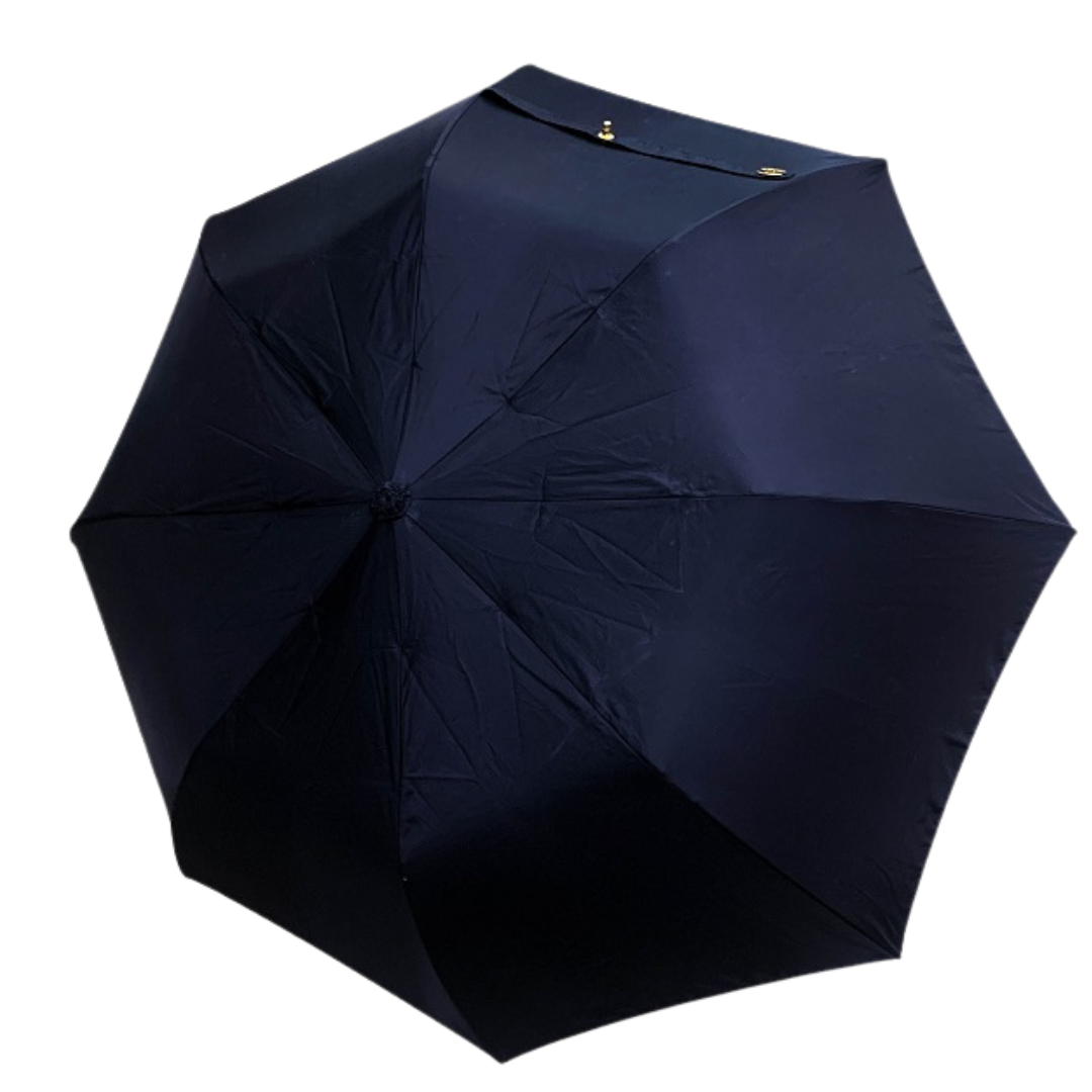 Chanel Folding Umbrella Coco Mark CC Logo Enamel Case Black Chanel Folding Umbrella Coco Mark CC Logo Enamel Case Black