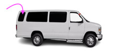 Fits: 92-98 Ford Econoline 3D Van Rear Right Passenger Quarter Window Glass/Dark
