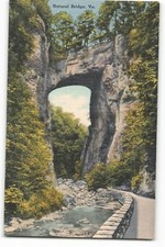 Postcard Natural Bridge on of the Seven Natural Wonders of the World VA VTG ME6.