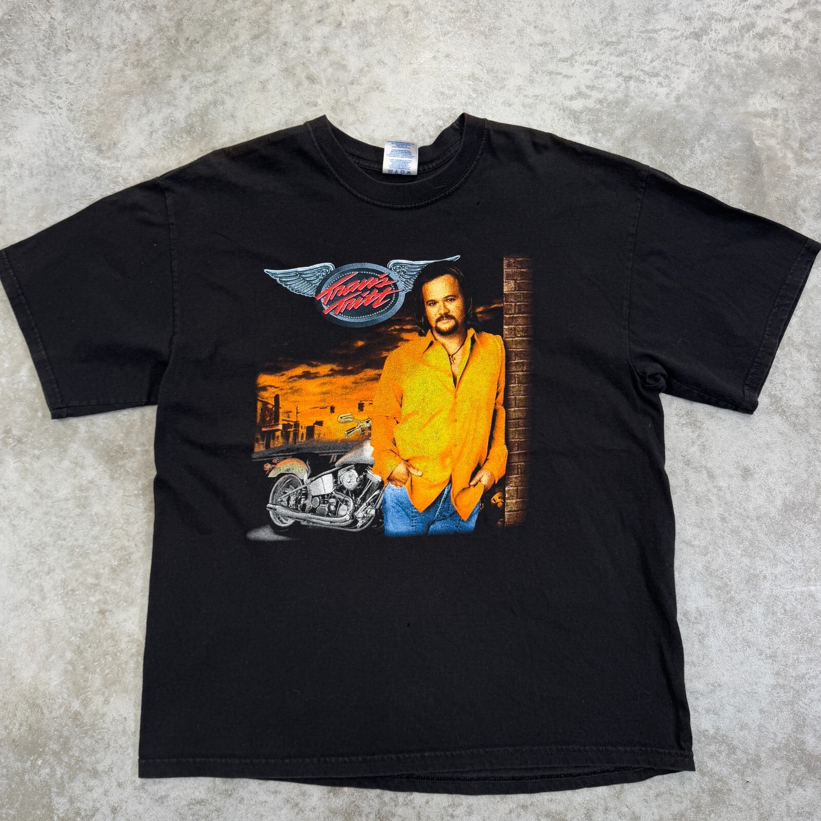 Vintage Travis Tritt shirt mens XL 2003 tour country music black Concert Band