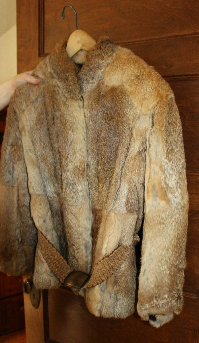 Rabbit fur deals coat vintage