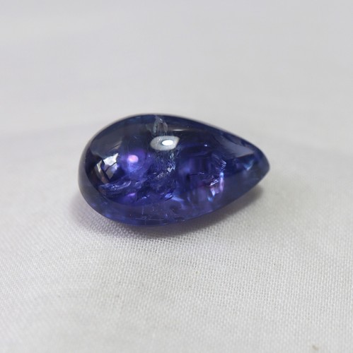 13.8 Carat Natural Blue Tanzanite Pear Shape Cabochon 18.1x12.4x7.6 MM - Picture 5 of 10