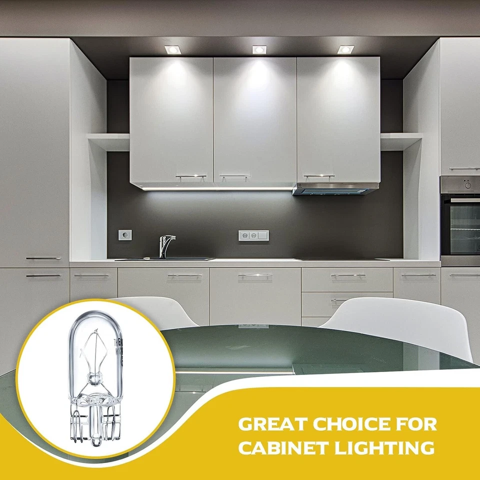 20 PCS 1/4 Wedge Base 12V 5W Clear Krypton Light Bulb For Landscape RV Cabinet - Image 4 of 4