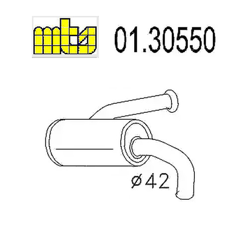 Vorderes SchalldäMpfer MTS FüR Renault R5 7700614305-image