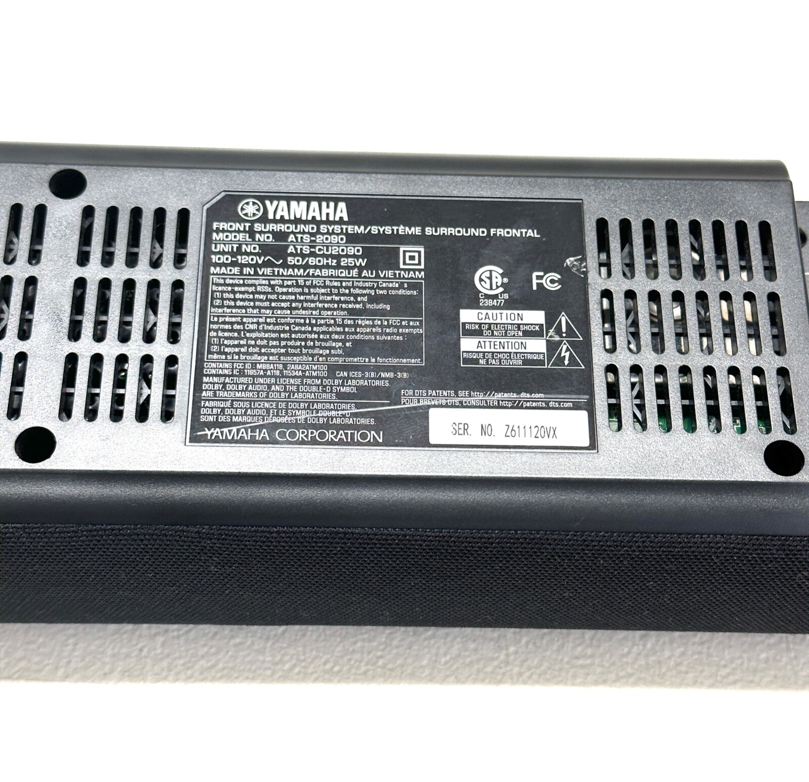 Yamaha ATS-2090 Front Surround Smart Soundbar System (WiFi Enabled, With Alexa)