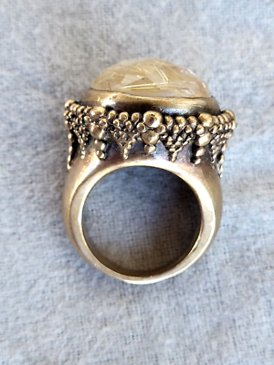 Vintage Stephen Dweck Bronze and Rutilated Quartz Large Statement