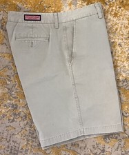 Vineyard Vines Men  s Weathered Chino Shorts Sage Sz 34 Pockets Cotton 8  ins.