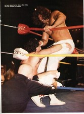 WCCW WORLD CLASS WRESTLING MAG PINUP #1 (1987) KERRY VON ERICH VS BRIAN ADIAS