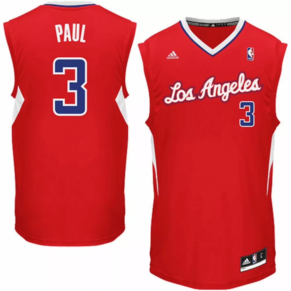 💯%GENUINE NBA Chris Paul LA Clippers adidas Replica Road Jersey L - Red