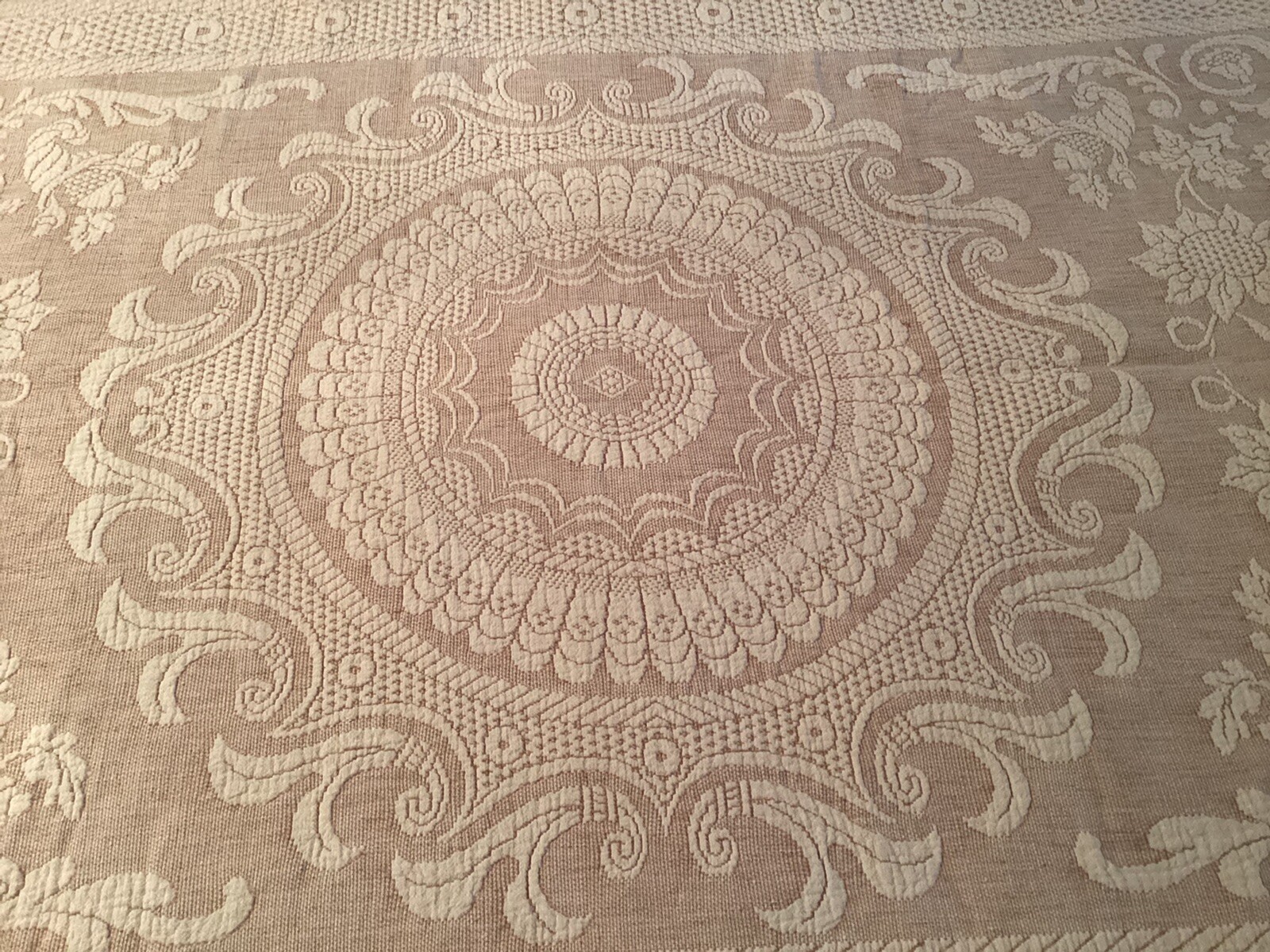 Vintage Bates Queen Elizabeth Bedspread Matelasse Fringed eBay