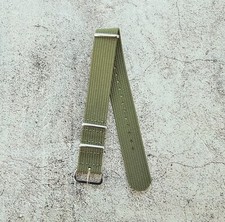 Ribbed Nylon NATO Watch Strap Band Army Military One Piece Mens 18mm 20mm 22mm