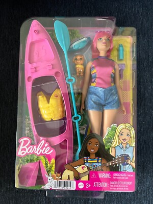 Barbie It Takes Two Daisy Camping Doll with Pet Kayak