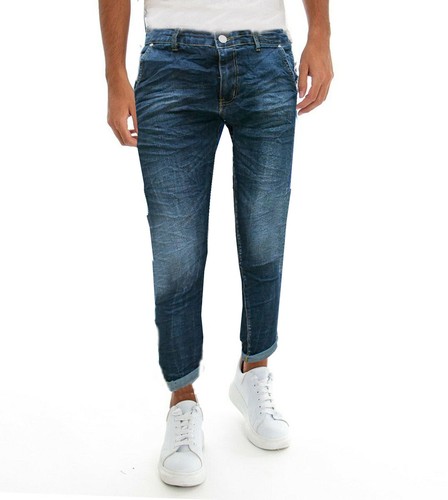 Jeans Uomo elasticizzati Slimfit pantaloni Denim Max Tre vita regular Blu  Skinny | eBay