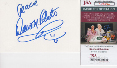 Dana Plato signed 3x5 index card JSA