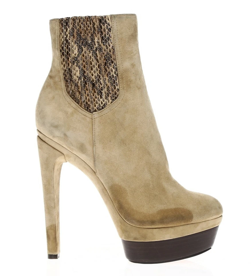 Rachel Zoe женщин голая питон печать замши тянуть на короткие ботинок ботинки размер 8,5 M - Изображение 4 из 4