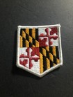 MARYLAND STATE POLICE Flag EMBROIDERED Uniform PATCH 2 3/4” NEW White Border VTG — photo 2