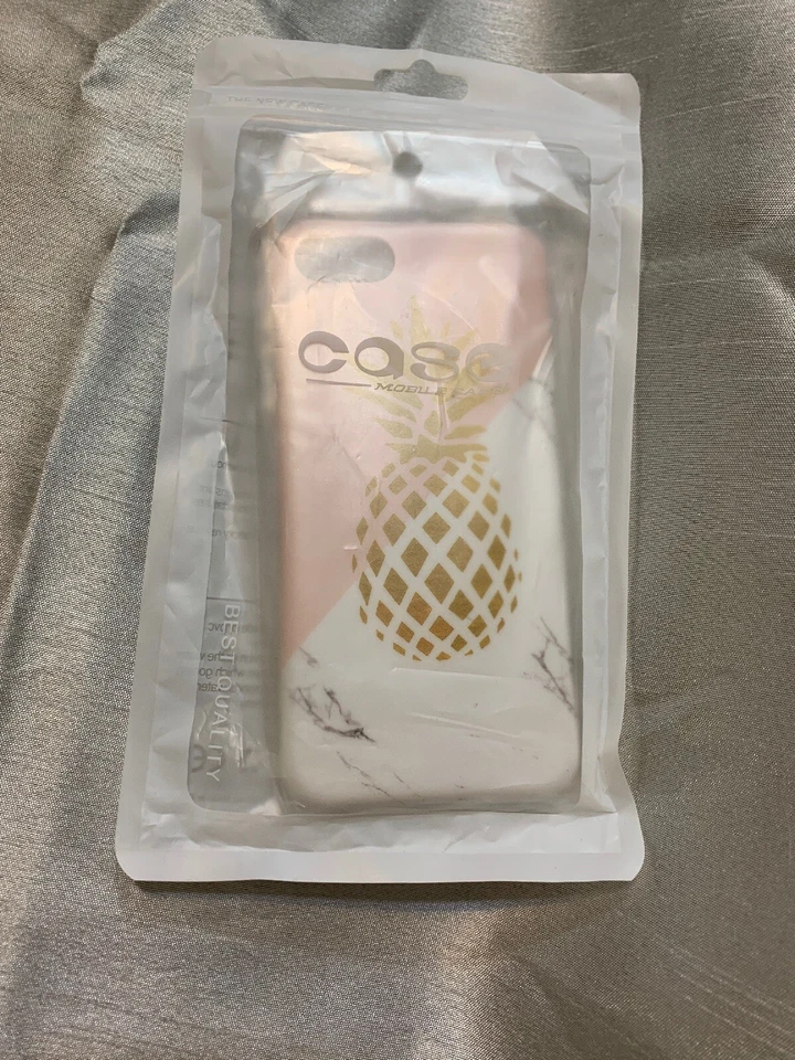 case mobile case - iPhone 7/8 - pineapple design pink/marble - Image 2 of 3