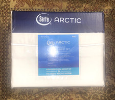 SERTA ARCTIC 400 THREAD COUNT COOLING FULL SIZE SHEET SET BRIGHT WHITE NEW