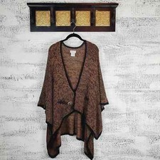 Soft Surrounding Knit Crochet Casual Cape Poncho One Size