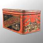 VINTAGE ADVERTISING EMPTY BROTHERHOOD CAN  TOBACCO TIN 6 X 4 X 3” — photo 6