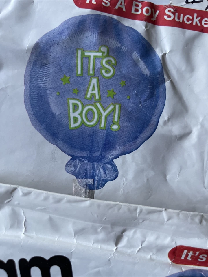4 “It’s A Boy” Foil Refillable Helium 30” XL Foil Balloon Lot Baby Shower NOS - Image 3 of 4