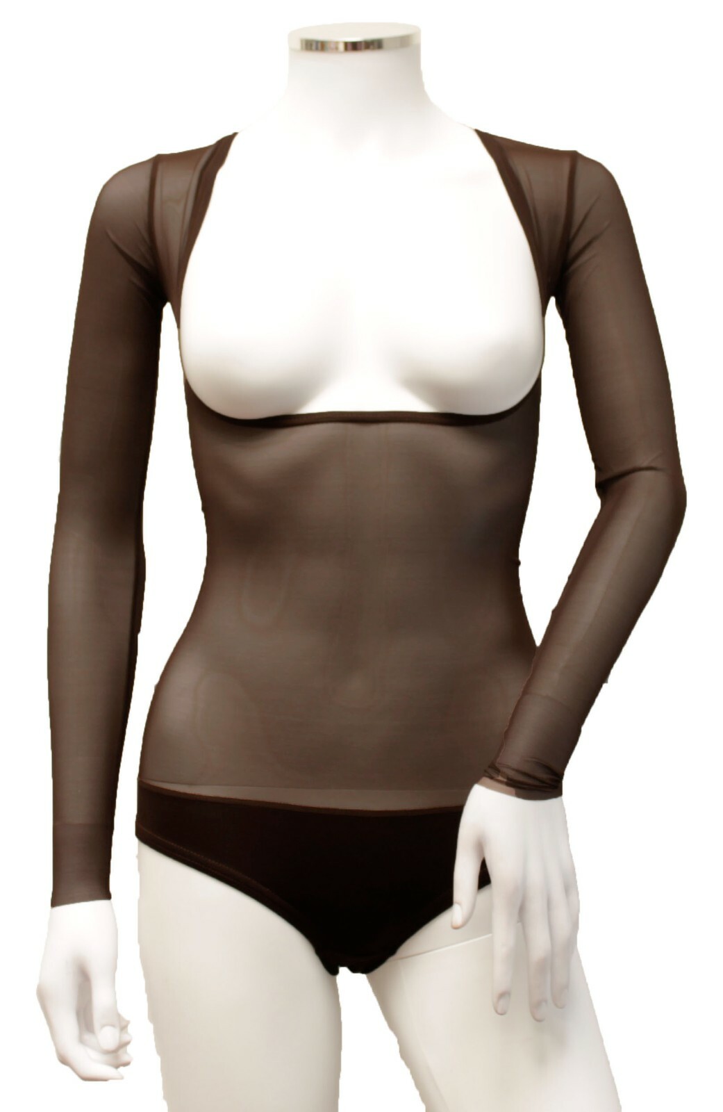 XXL Plus Size Belly Dance Body Stocking Midriff Cover Stretch Net Tummy Control
