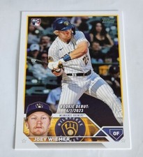 2023 Topps Update Joey Wiemer Rookie Debut RC Insert Parallel #US316