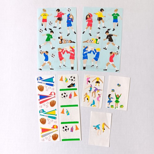 Lot of Mrs. Grossman's Girls Sports Stickers Soccer Baseball Gymnastics Cheerlea