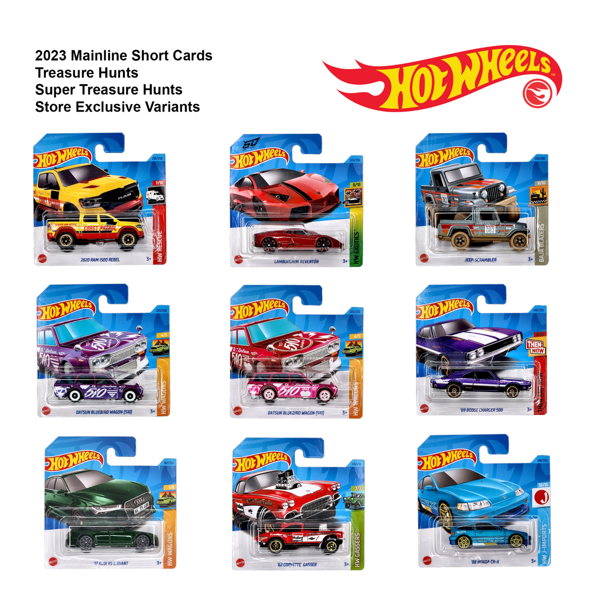 HOT WHEELS 2023 Mainline Short Card 1/64 Scale Basic Assortment | eBay