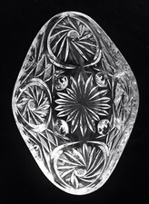 Kristall Schale Schleuderstern Bonboniere  Vintage  Alt L/B 12,5 X 9 cm