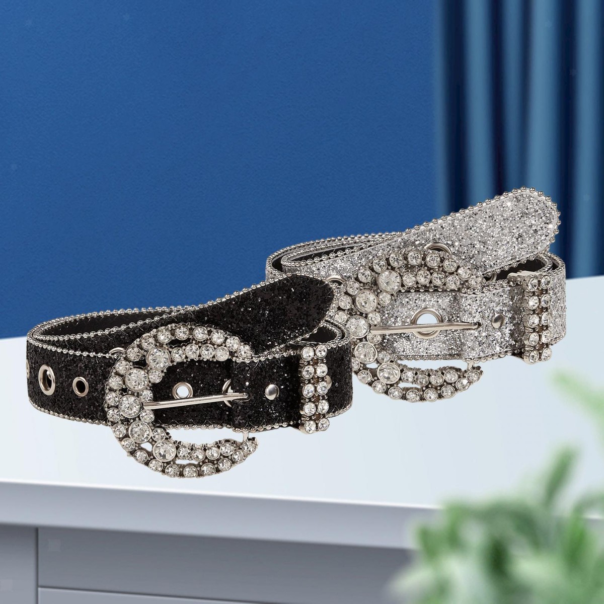 Rhinestone Belt Silver Belt For Ladies Rhinestone Belt For Men