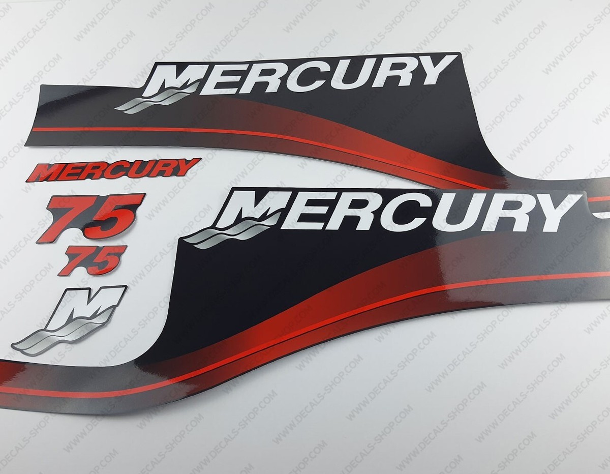 Two Stroke Mercury Engine Sticker Set Reproduction Decal Sticker Set ...