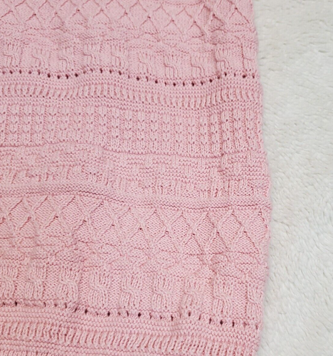 Janie and Jack The Height Pink Cable Knit Short Sleeve Ruffle Top Sweater Girl 8 - Picture 2 of 7