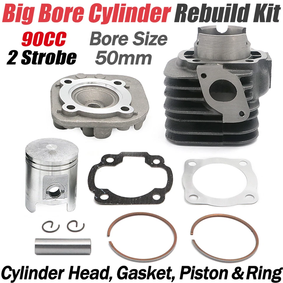 Cilindro de motor extremo superior reconstruido para Eton Viper 90 90cc Thunder Impuls Sierra 90 Foto 2 de 4