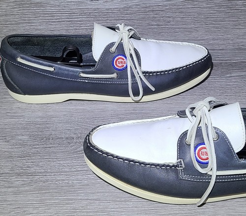 Allen Edmonds Team MLB Chicago Cubs Boat Shoes 13D Loafers Baseball Men - Picture 3 of 16