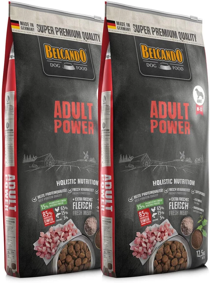 Belcando Adult Power 2 x 12,5 kg I aktive Hunde I Hochleistung I säugende Hündin