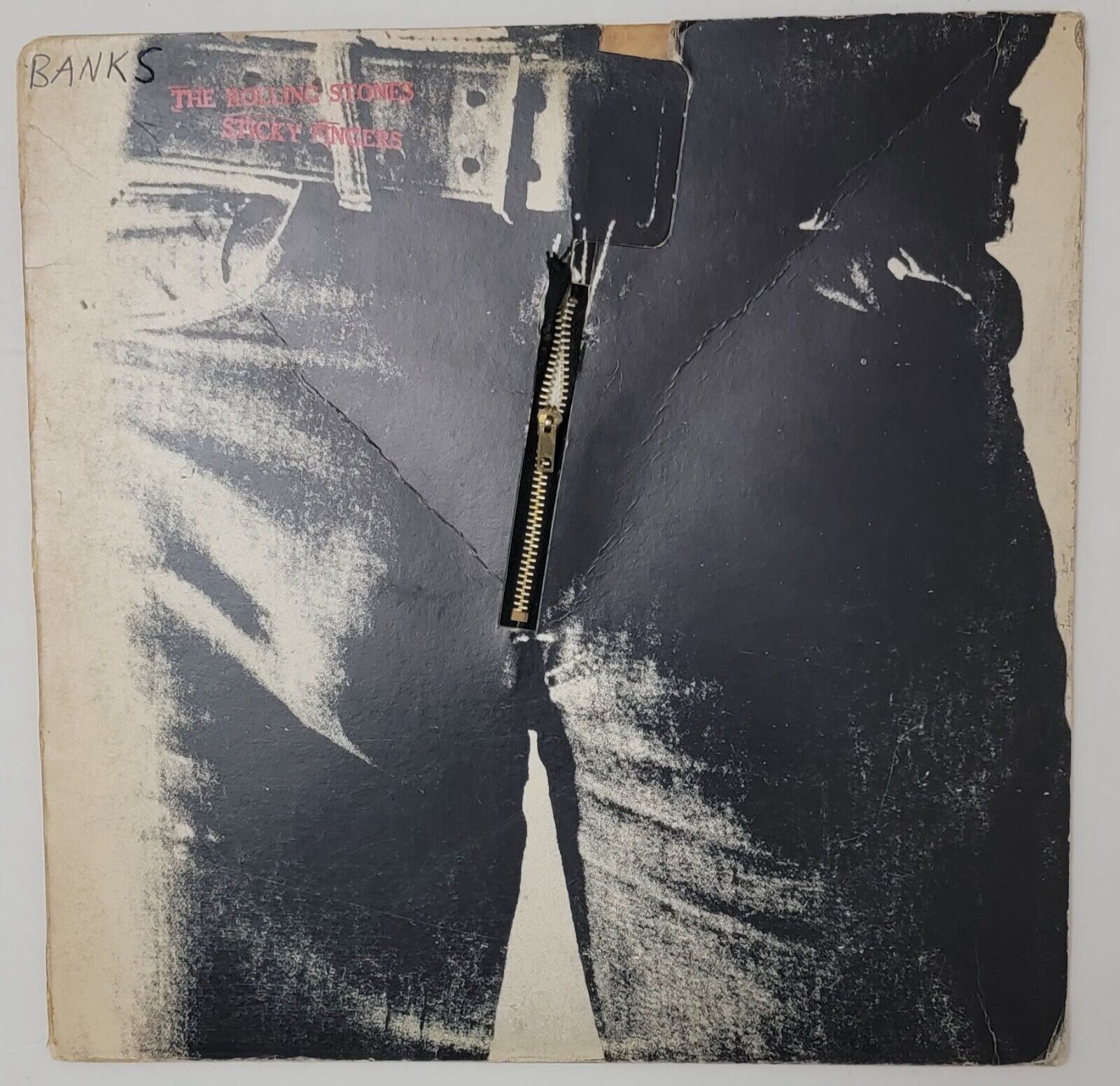 ROLLING STONES STICKY FINGERS LP 1971 ~ ZIPPER ~*ANDY WARHOL STAMP* COC  59100 LP