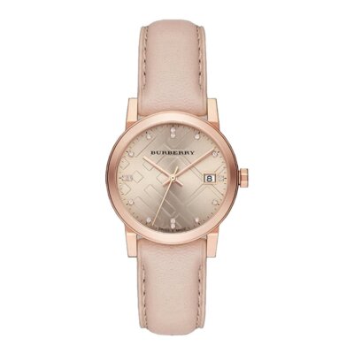 Burberry Womens Leather Strap Watch BU9131