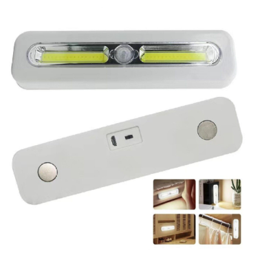 Ledronix 3 Luci LED Con Sensore Di Movimento – Ricaricabili USB, Per Armadio, Scale, Bagagliaio – 3 Colori, Luminosità Regolabile, 2200 MAh - 2