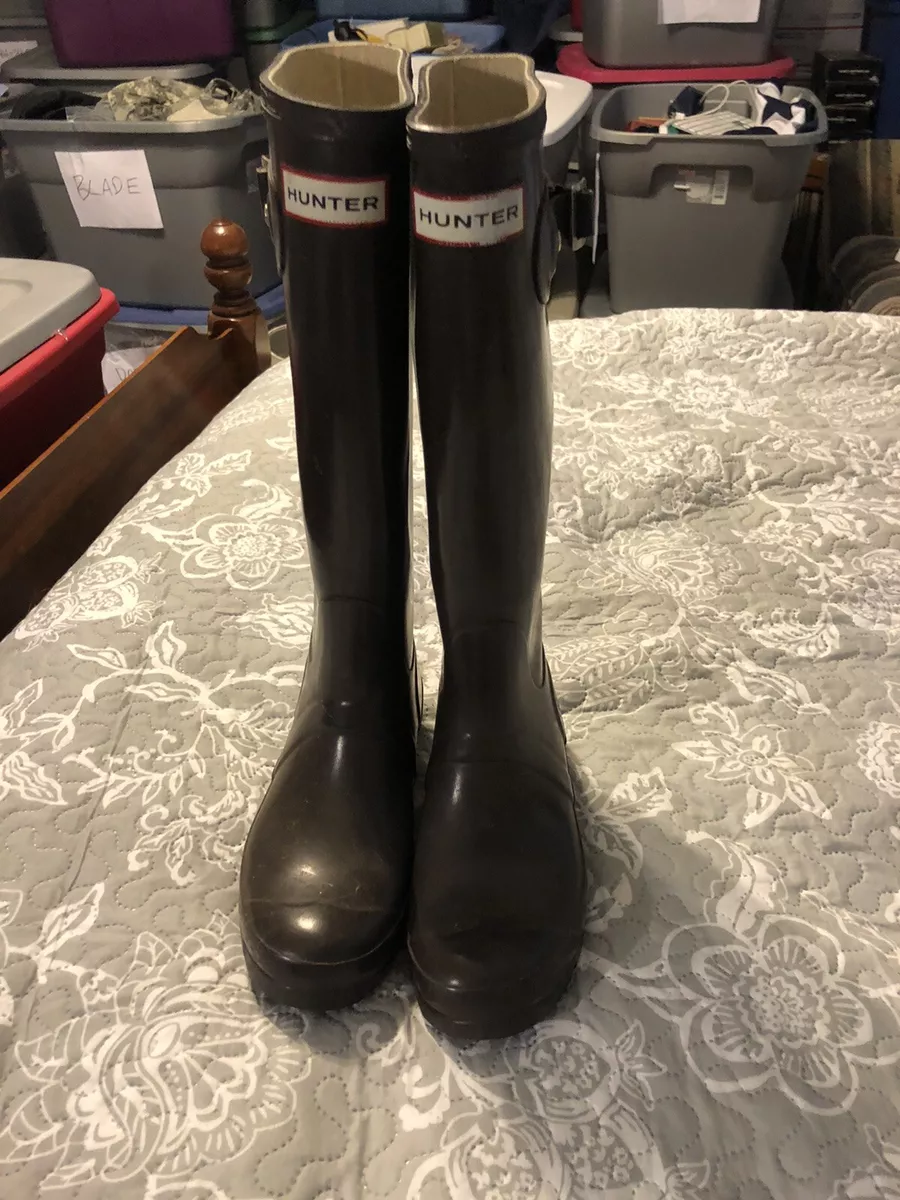 Louis Vuitton Women's 36 Black Rubber Rainboots Tall Rain Boots