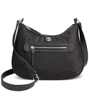 Giani Bernini Medium Nylon Hobo Bag Black Silver