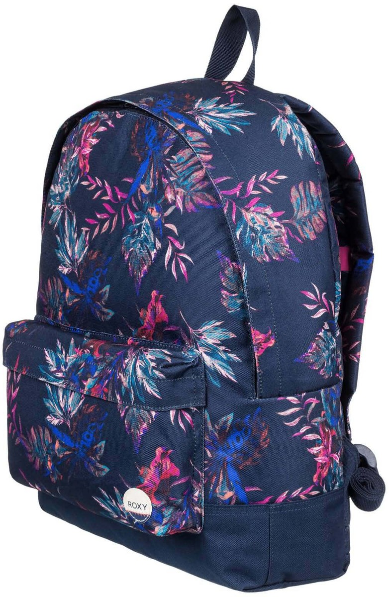 WOMEN'S GIRLS ROXY SUGAR BABY BACKPACK BLUE LEAF FLOWER LOGO SCHOOL BAG NEW  $55