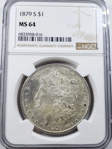 1879-S $1 Morgan Silver Dollar - NGC MS64