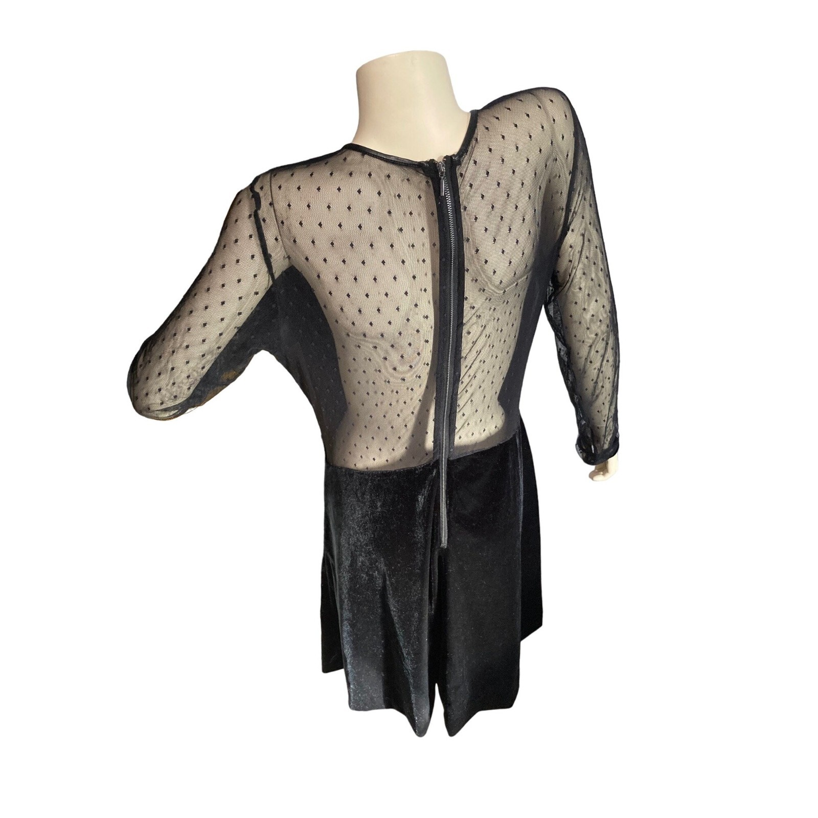 Xoxo XL mesh and velvet dress - image 5