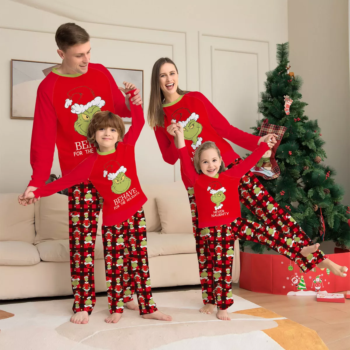 Christmas Pajamas For Family Matching Family Pajamas Sets For Baby Adults  And Kids Holiday Xmas Print Top And Pants Jammies Sleepwear