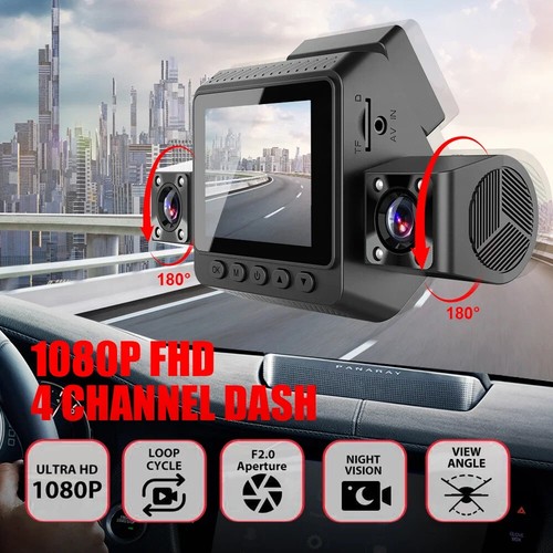 4 Channel Wifi Dash Cam FHD 4*1080P Car DVR 360° All Side Driving Camera Dashcam - Bild 2 von 17