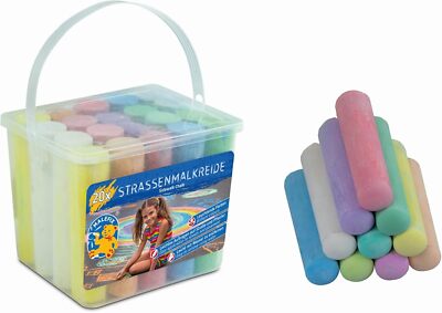 Pustefix MALEFIX Straßenmalkreide 20er Packung I Malkreide für Kinder und Erwach