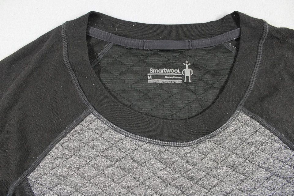 Smartwool Sweater Womens Medium Quilted Pullover Merino Wool Long Sleeve - Image 2 of 4