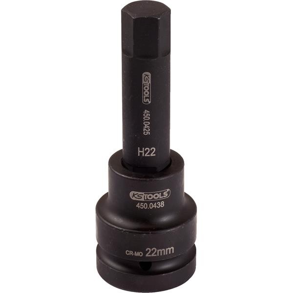 "Ks-Tools 450.0498 1\" Kraft-Bit-Stecknuss Innensechskant Lang 36Mm Chrom-MolybdäN"-image